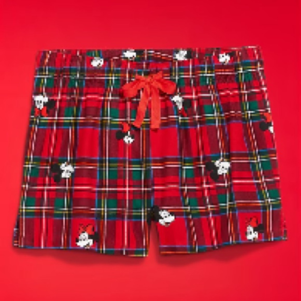 Old Navy x Disney Mickey & Friends Red Flannel Boxer Shorts - Picture 4 of 7